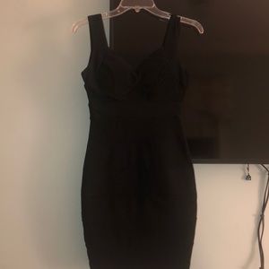 black mini dress